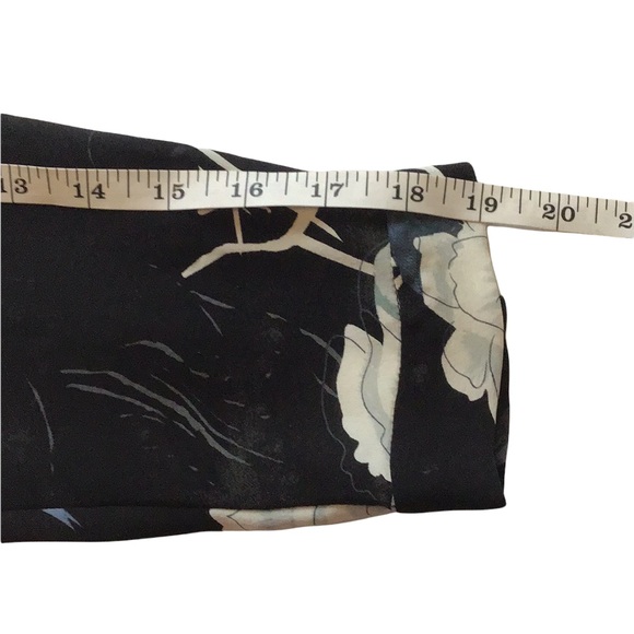 Aritzia Babaton Bennett Silk Mini Dress, Black With Floral Print, size XS - Picture 15 of 15